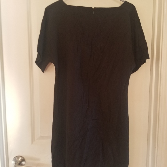 Club Monaco Women's Blush/Black Color Block Swiss Dot Archmand Robe Dress Sz 2 - Picture 4 of 6